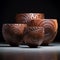 Modern Carved Wooden Mixing Bowls: Precisionist Art Inspired Decorative Vessels