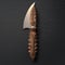 Modern Carved Wooden Serrated Knife In Photorealistic Style