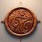 Modern Carved Wooden Skillet: Mythical Symbolism And Flowing Forms