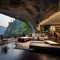 Modern cave house with mountain view