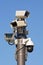 Modern CCTV camera. Surveillance technology