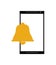 Modern cellphone and bell notification icon