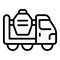 Modern cement mixer icon outline vector. Building lorry