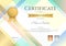 Modern certificate of achievement template with modern colorful