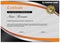 Modern Certificate / Diploma Award Template, black orange