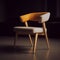 modern chair with shadow on isolate background