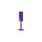 Modern champagne glass icon on white background for web design. Vector illustration. Modern flat illustration. Isolated