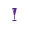 Modern champagne glass icon on white background for web design. Vector illustration. Modern flat illustration. Isolated