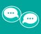 Modern chat speech bubble background, box, comment sign, icon, symbol, logo vector, flat style graphic design