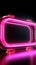 Modern chat symbol A bold pink neon element for attention