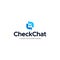 Modern Check Chat Buble Message Blue logo design