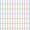 Modern check grid plaid pattern in soft orange and blue