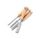 Modern chisels isolated. Carpenter`s tools