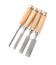 Modern chisels isolated. Carpenter`s tools