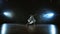 Modern choreography ballerina dancing on stage in the spotlight in slow motion. Dance musical show. Dramatic scene in
