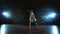 Modern choreography ballerina dancing on stage in the spotlight in slow motion. Dance musical show. Dramatic scene in