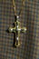 Modern christian cross made of steel