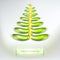 Modern Christmas Tree. 3D Abstract and lightened Christmas tree vector. Modern illustration.