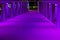 Modern city architecture a bridge with purple neon lights in scheveningen the netherlands a urban cityscape scenery