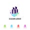 Modern City Cleaning Logo Design Concept. Building Cleaning Logo Template