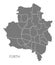 Modern City Map - FÃ¼rth city of Germany with districts grey DE