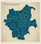 Modern City Map - Moenchengladbach city of Germany with boroughs