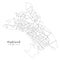 Modern City Map - Oakland California city of the USA with 131 ne