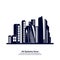 Modern City skyline . city silhouette. vector illustration in flat design. Vector silhouettes of the worlds city skylines