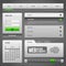 Modern Clean Website Design Elements Grey Green Gray 3: Buttons, Form, Slider, Scroll, Carousel, Icons, Menu, Navigation Bar