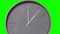 Modern Clock Face Fast Time Lapse on Green Screen