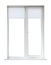 Modern closed plastic window on white background