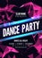 Modern Club Music Party Template, Dance Party Flyer, brochure. Night Party Club sound Banner Poster.