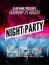 Modern Club Music Party Template, Night Dance Party Flyer, brochure. Night Party Club sound Banner Poster