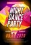 Modern Club Music Party Template, Night Dance Party Flyer, brochure. Night Party Club sound Banner Poster