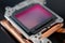 Modern CMOS  camera Image sensor. digital dslr camera cmos sensor removed from camera