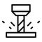 Modern cnc machine icon outline vector. Steel factory