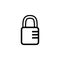 Modern code locked padlock icon