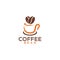 Modern coffee, cafe logo design template