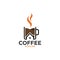 Modern coffee, cafe logo design template