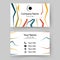 Modern colored business card template. Corporate visiting card for your company. Fresh style. Double â€“ sided vector illustration