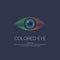 Modern colored logo eye