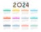 modern and colorful 2024 annual calendar template schedule goals