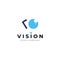 Modern colorful abstract Logo vision, digital vision, optical vision, technology vision, planetary vision and vision center.