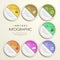 Modern colorful circle paper sticker style infographic