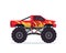 Modern Colorful Customized Monster Truck Vehicle Illustration