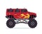 Modern Colorful Customized Monster Truck Vehicle Illustration