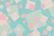 Modern colorful cyan and pink boxes pattern