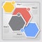 Modern colorful hexagon design homepage or infographic