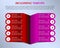 Modern colorful infographics options template vector designed to