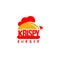 Modern colorful KRISPY BURGER chicken logo design